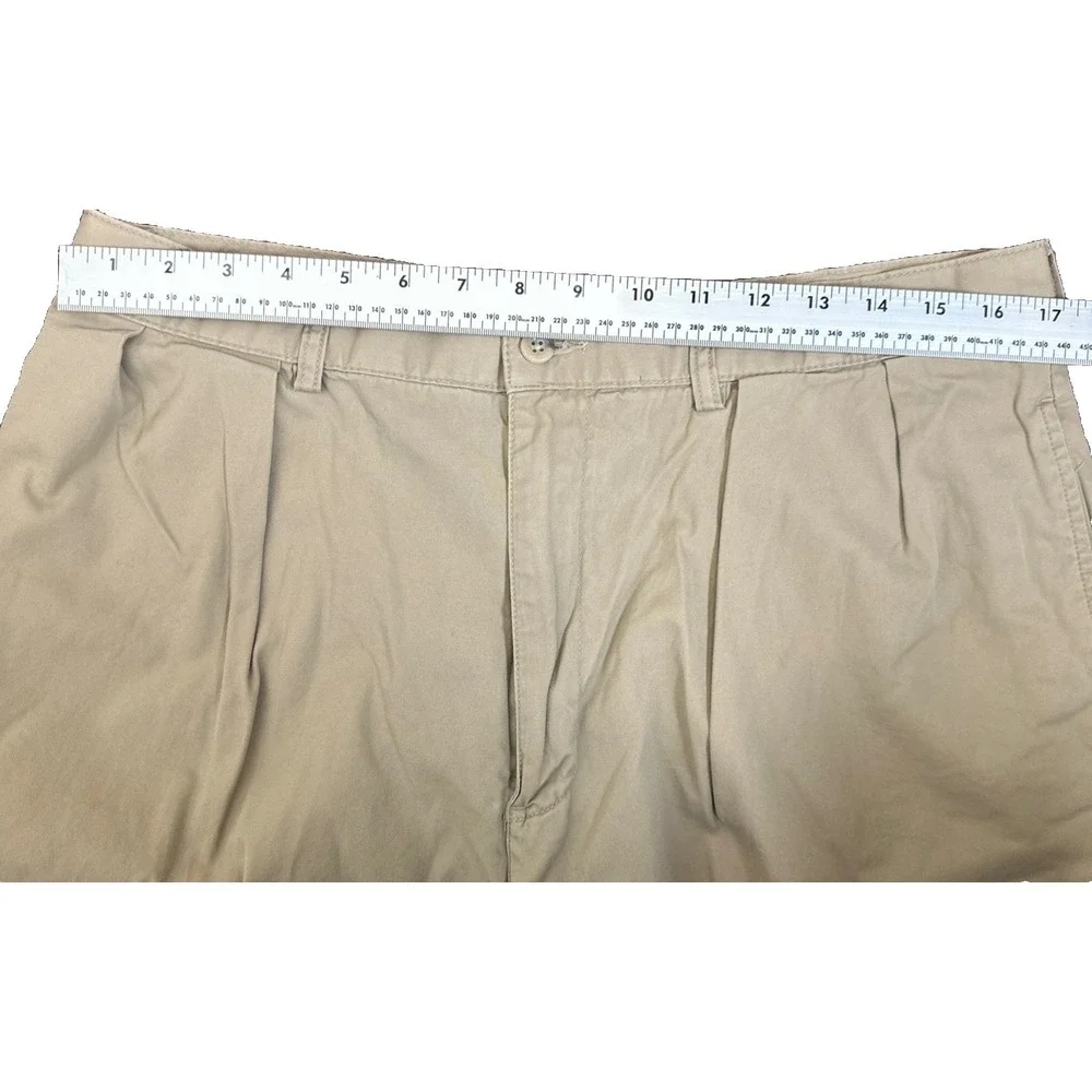 Polo Ralph Lauren Tyler Shorts Mens 35 Khaki Pleated Classic Fit‎ Cotton Chino
